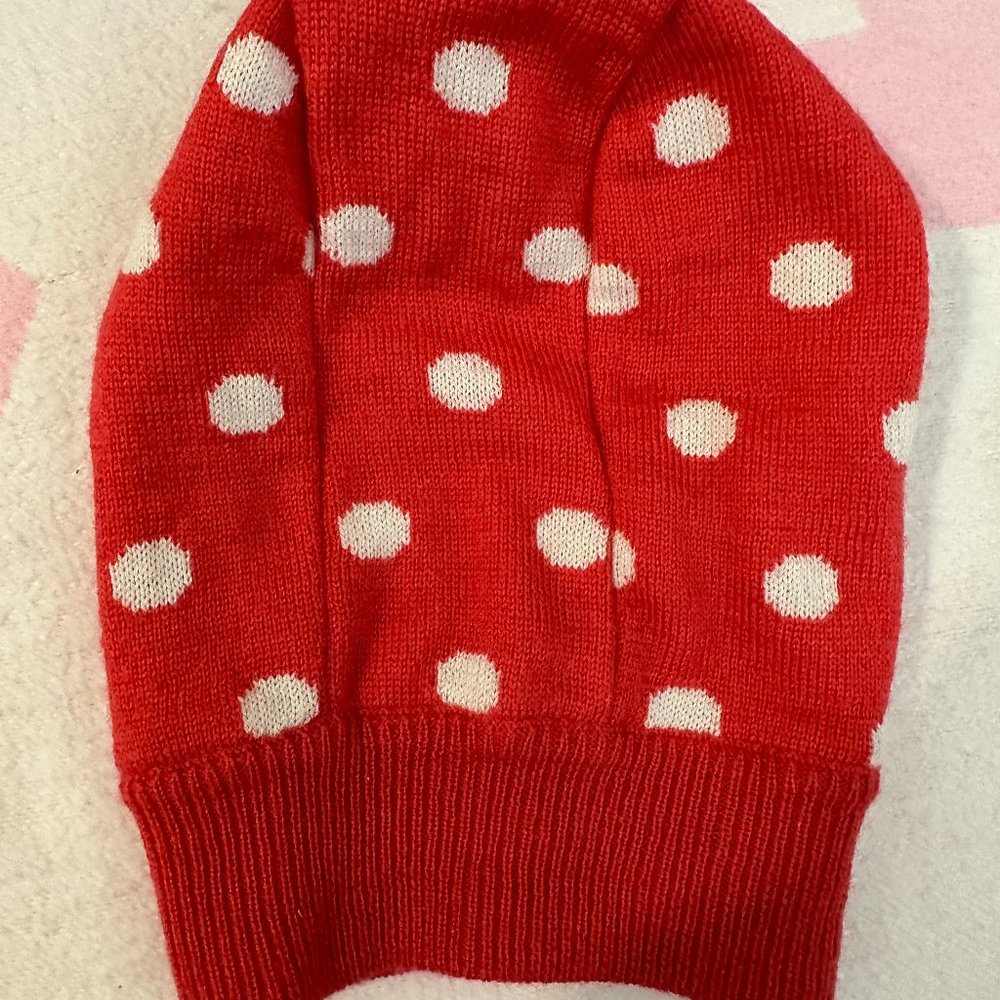 Red & White Wool Balaclava